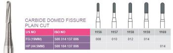 Prima Dental Carbide DF Plain Cut Burs FG 1100 Series