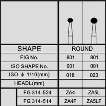 Cross Tech Zirconia FG Burs - Round