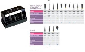 Prima Dental Diamond Crown & Veneer Prep Kit