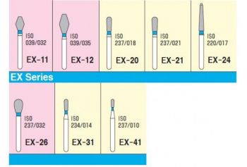 MANI DIAMOND FG BUR SPECIAL (EXTRA) SHAPE /EX SERIES ( PACK OF 5)