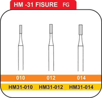 Meisinger Straight Fissure Carbide FG Burs