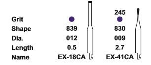 Pivo CA Diamond Burs EX Series