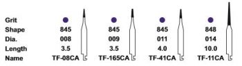 Pivo CA Diamond Burs TF Series