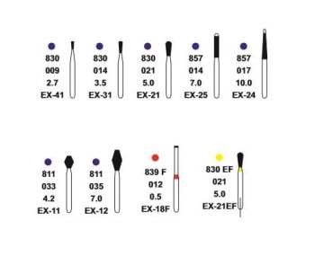 Pivo FG Diamond Burs EX Series