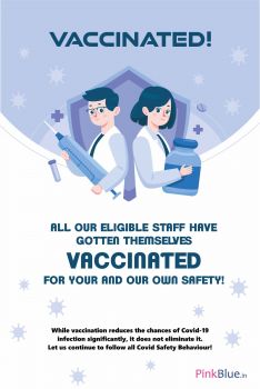 Pink We Are Vaccinated Poster