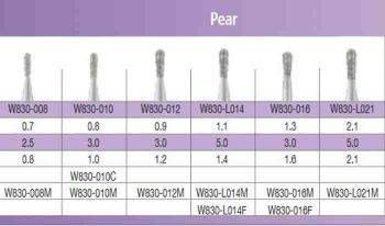 SS White G2 Diamond Burs - Pears